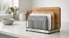 The small cutting board organiser that stops cupboard chaos in UK kitchens