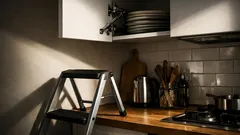 The pull-down shelf that turned my awkward upper cupboard into usable kitchen storage