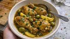 Easy Chicken Tagine with Green Olives and Preserved Lemon (rich, bright and comforting)