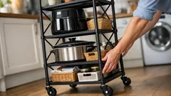 The space-saving foldable shelving unit that makes small UK homes feel bigger